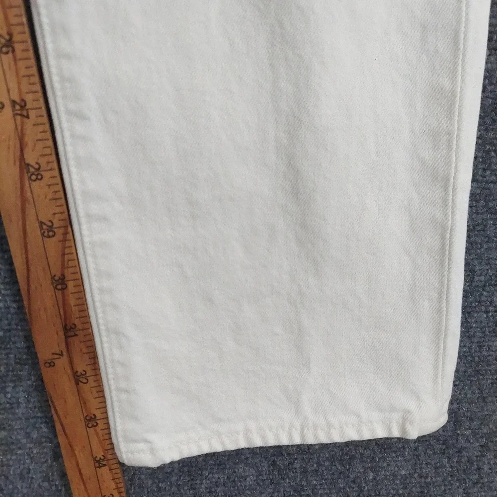 Levis 501 Original Jeans Mens 30x34 White 100% Cotton Button Fly Straight Denim